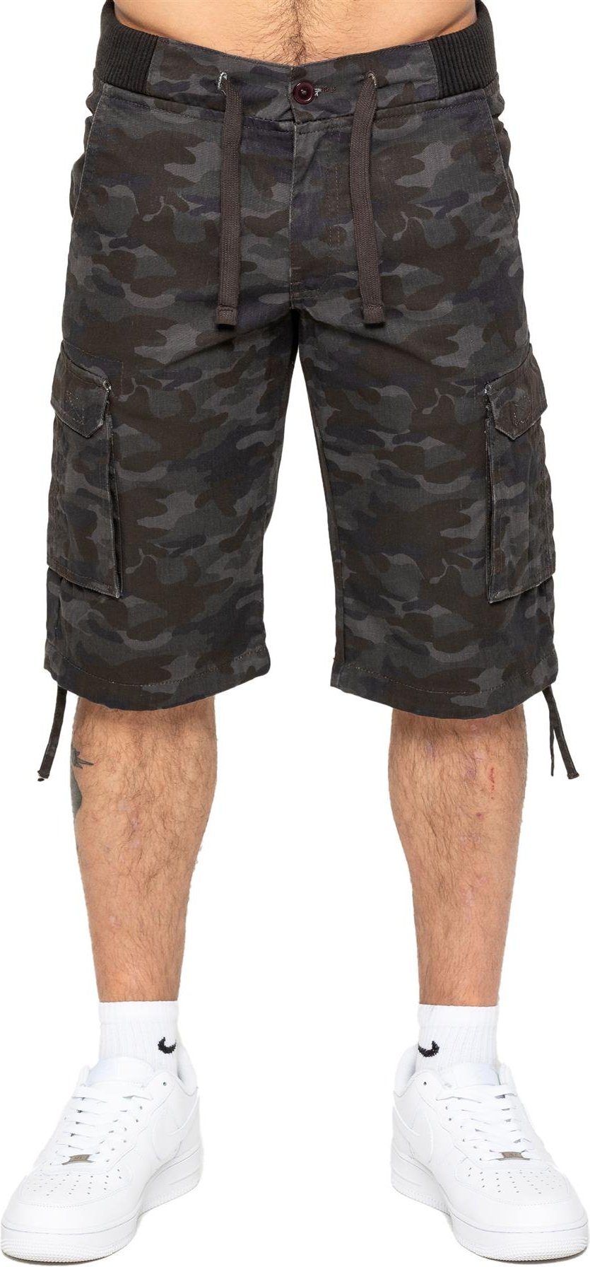 Thumbnail - Enzo | Herren Cargo Combat Camo Shorts