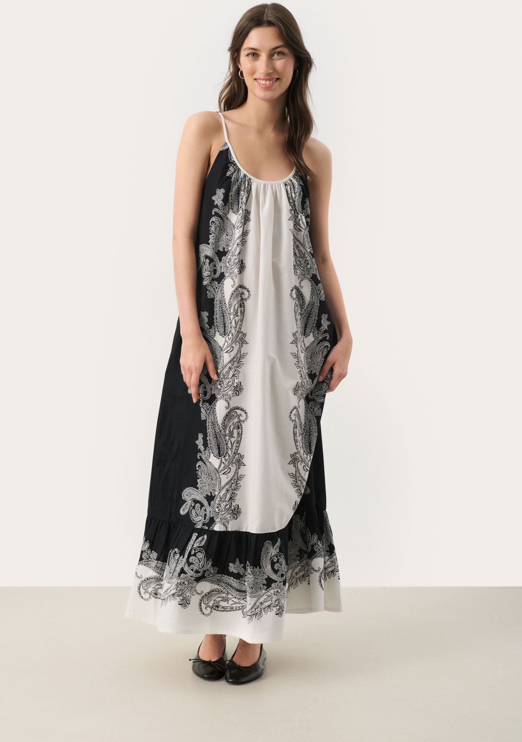 Kleid A-shape black multi