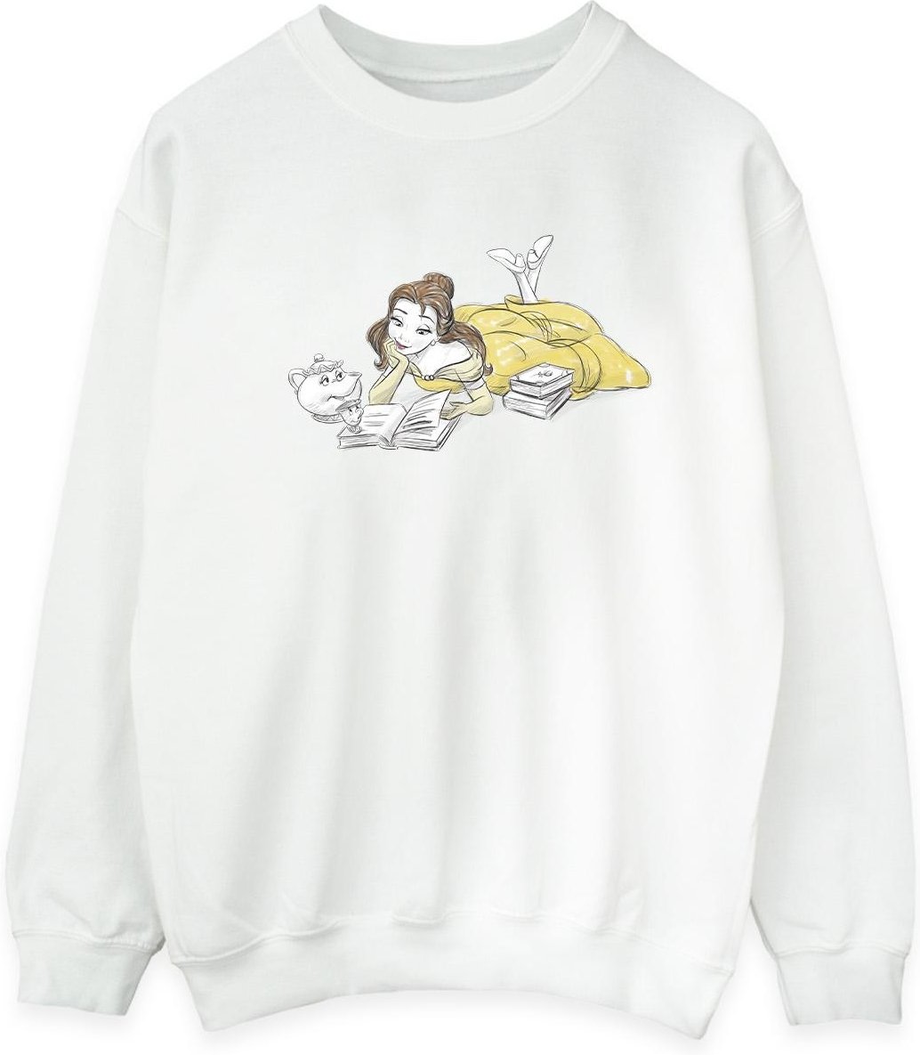 Disney - Sweat BEAUTY AND THE BEAST BELLE READING - Homme (Blanc)