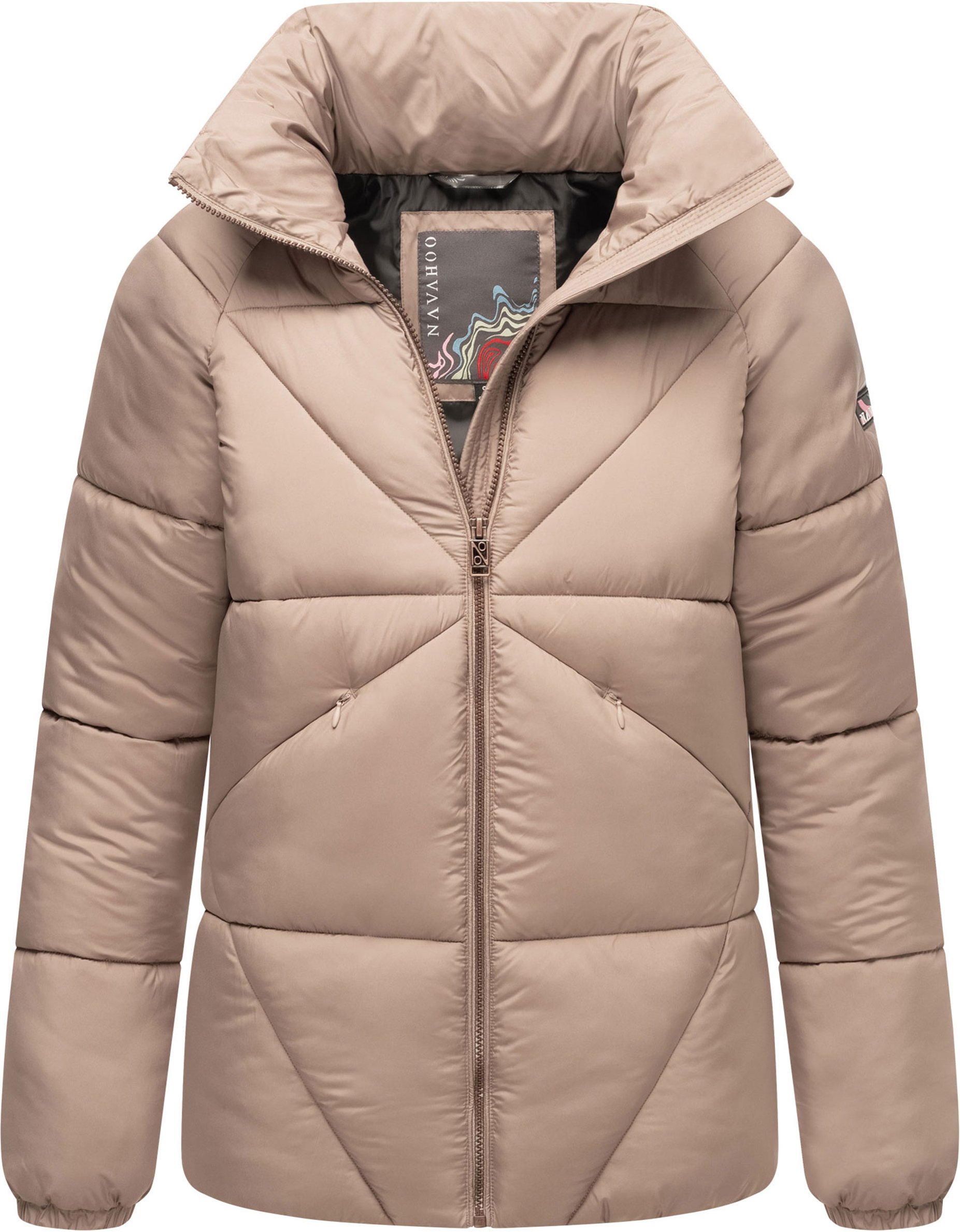Navahoo Schokolinaa Damen Winter Steppjacke mit gefüttertem Kragen