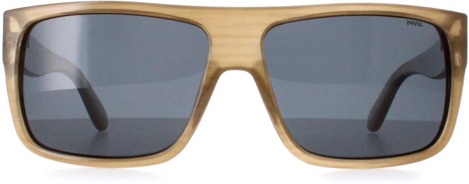INVU Rectangle Herren Beige Wolkig Demi Blau Polarisiert B2130