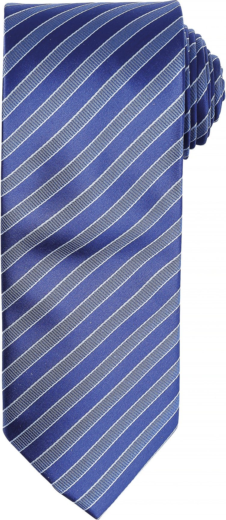 Thumbnail - Premier Mens Double Stripe Pattern Formal Business Tie (Marine/Blau)