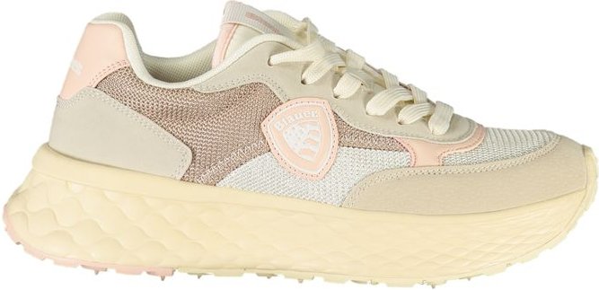 Blauer Beiger Polyurethan Damen Sneaker