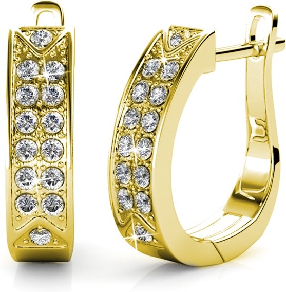 Creolen „Meg“ – Gold und Kristall