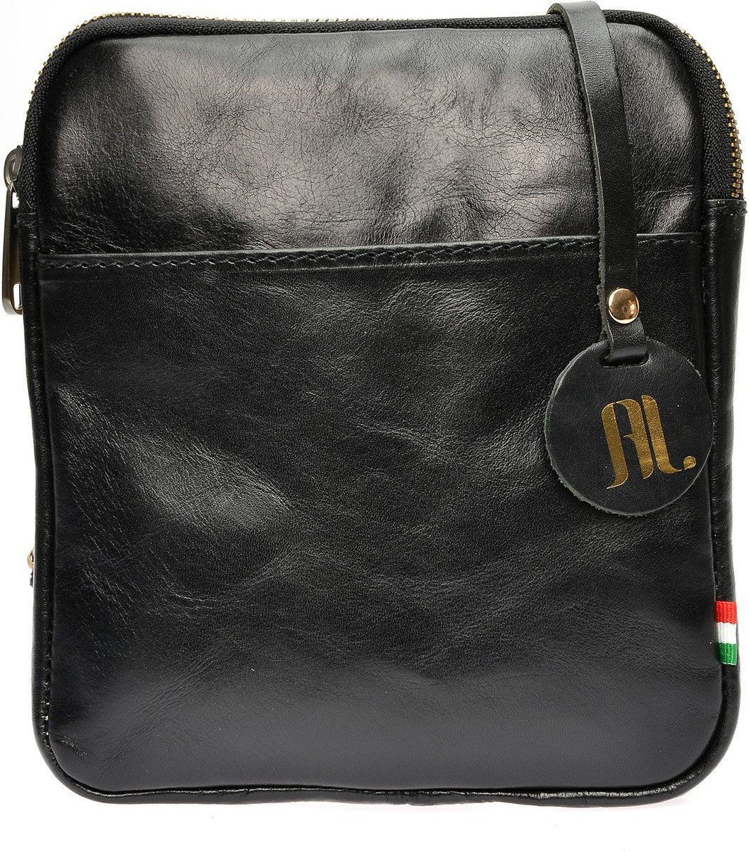 Anna Luchini Schwarz Rindsledertasche