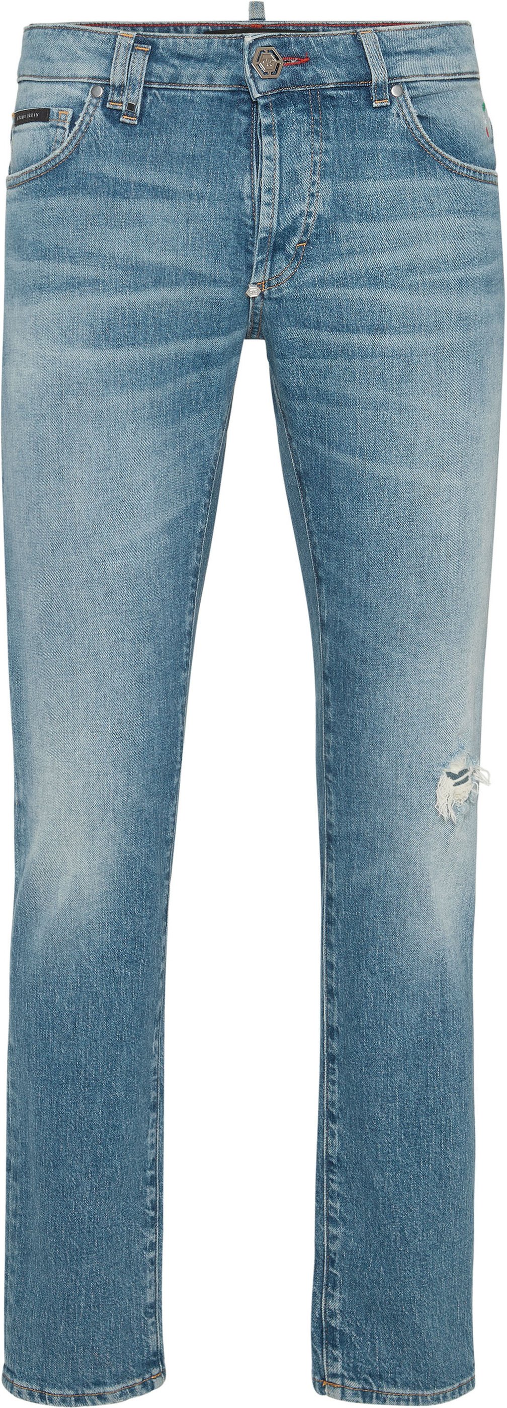 Denim Trousers Super Straight Cut 5 Pockets
