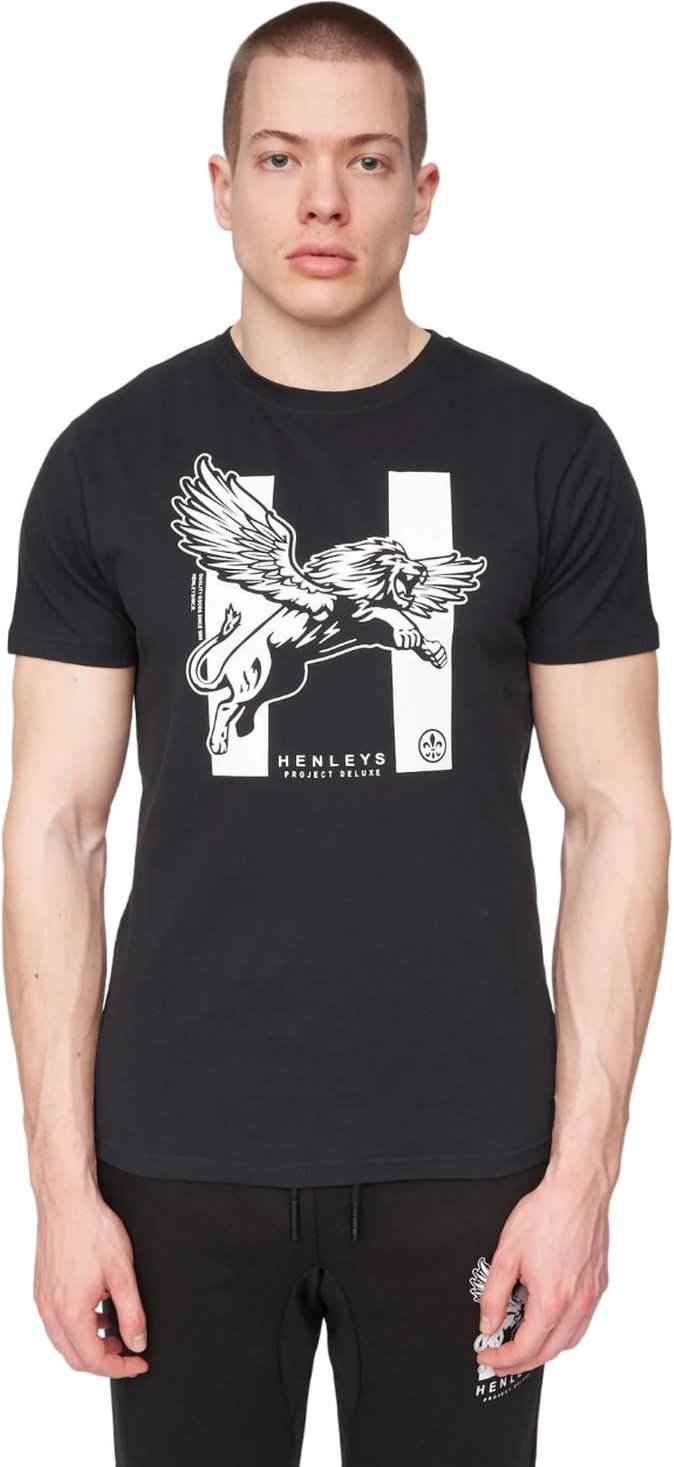 Henleys - "Curveball" T-Shirt für Herren (Schwarz)