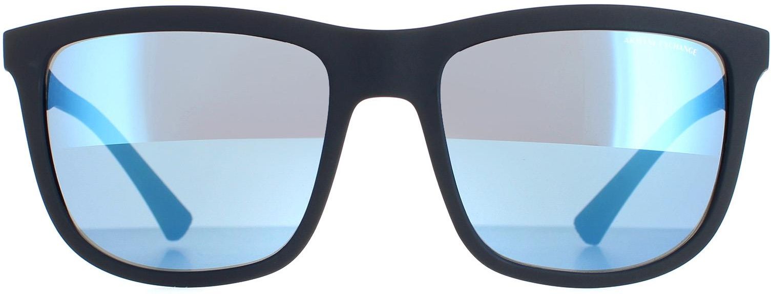 Armani Exchange Rectangle Herren Matt Blau Blau Spiegel AX4093S