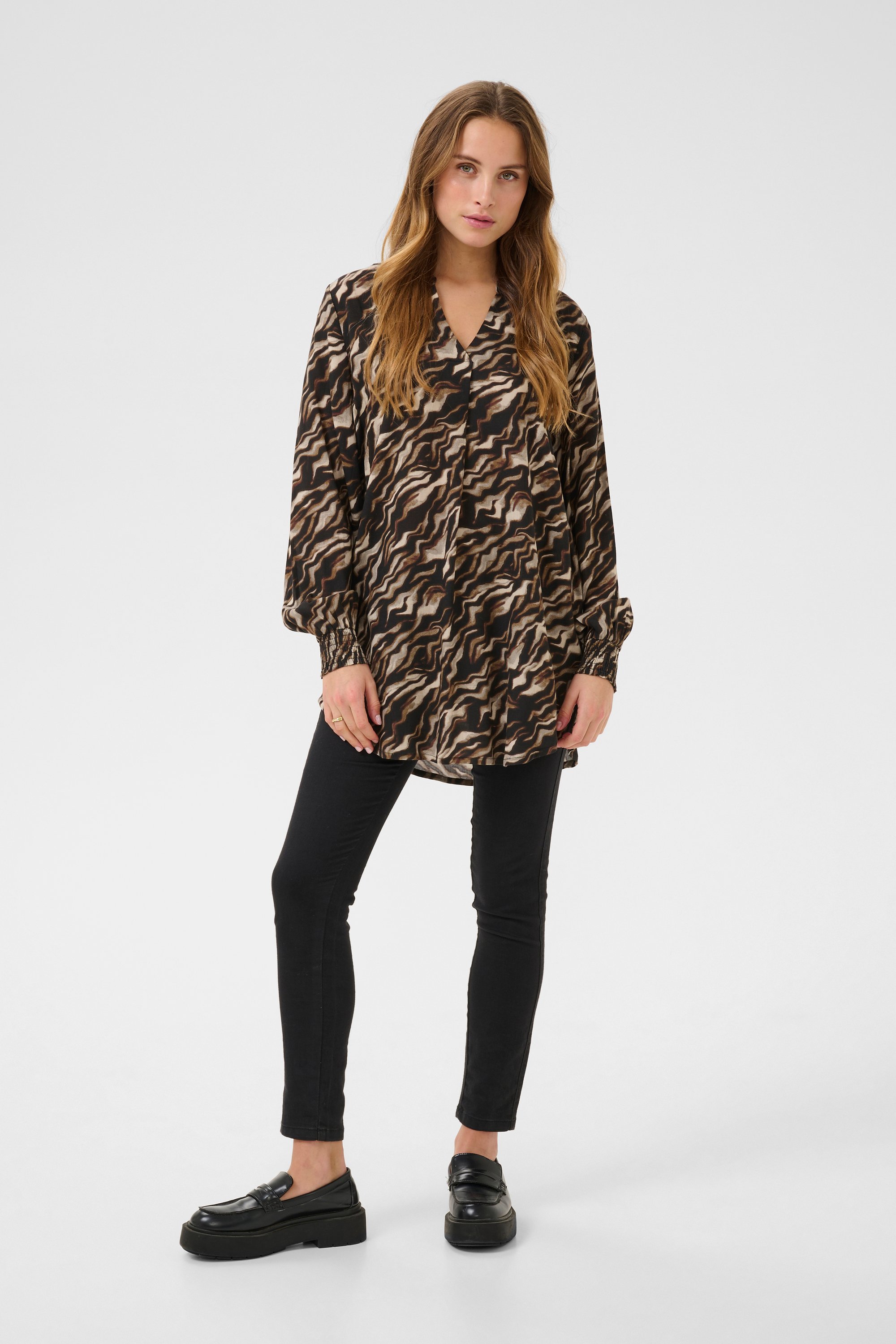 Tunika Casual fit black brown