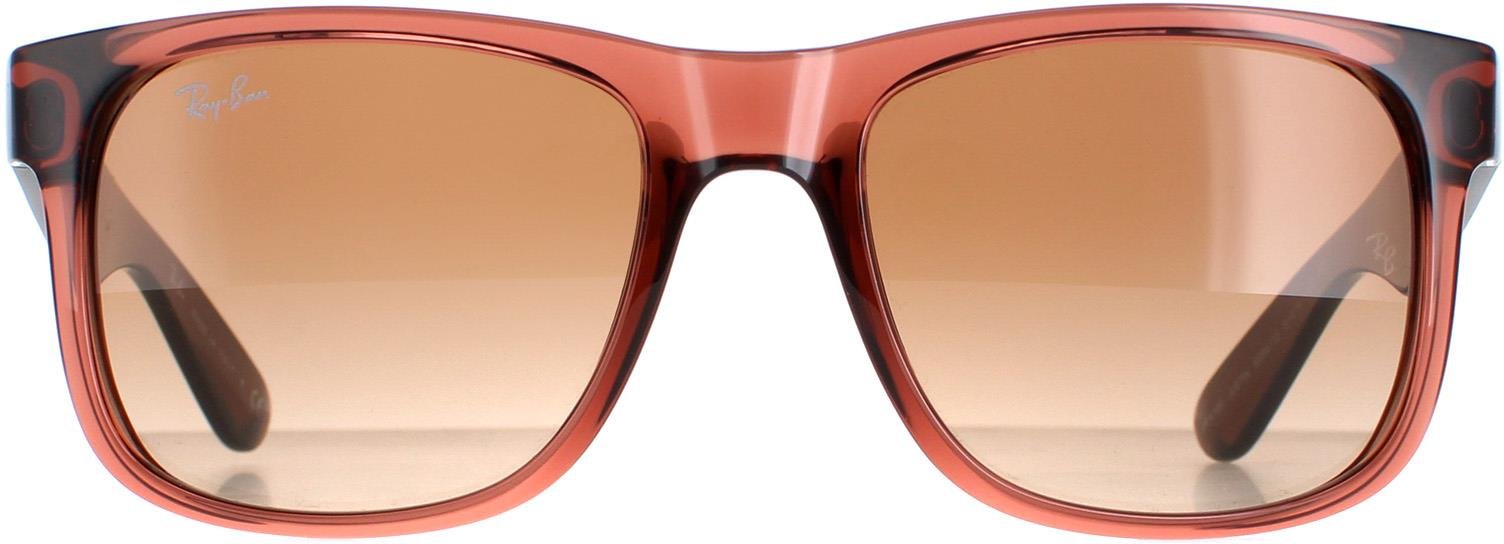 Thumbnail - Ray-Ban Rectangle Unisex Transparent Hellbraun Braun Gradient Justin 4165