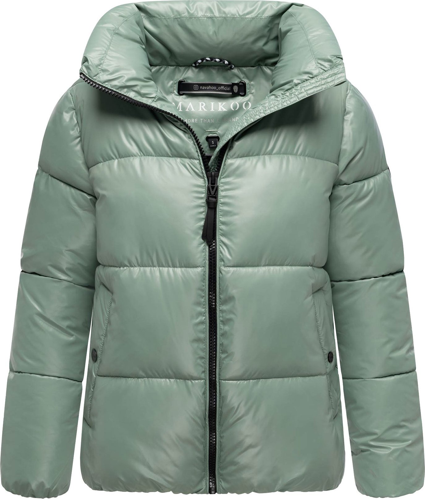 Marikoo Damen Winterjacke Hazalee im Puffer-Stil mit glänzender Optik