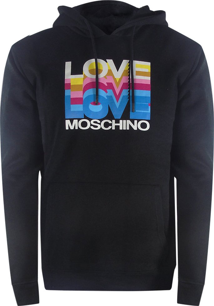 Moschino Multi Logo Schwarzer Hoodie