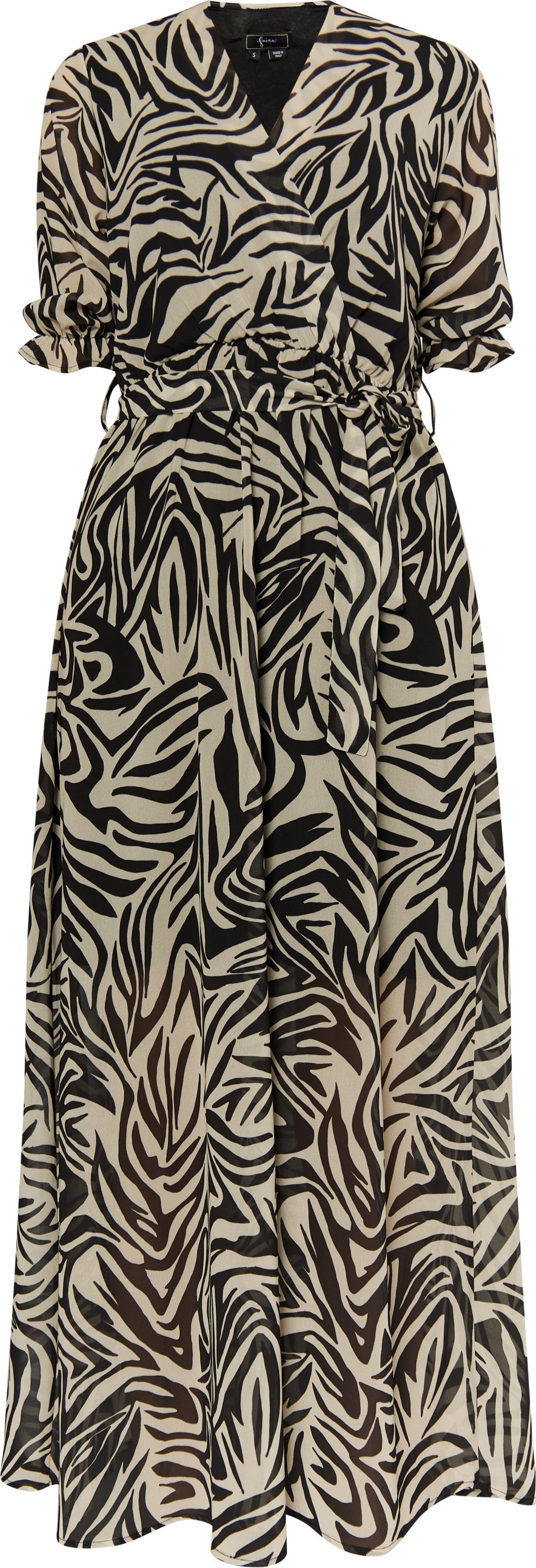 Faina Maxikleid mit Zebra-Print Damen beige/schwarz