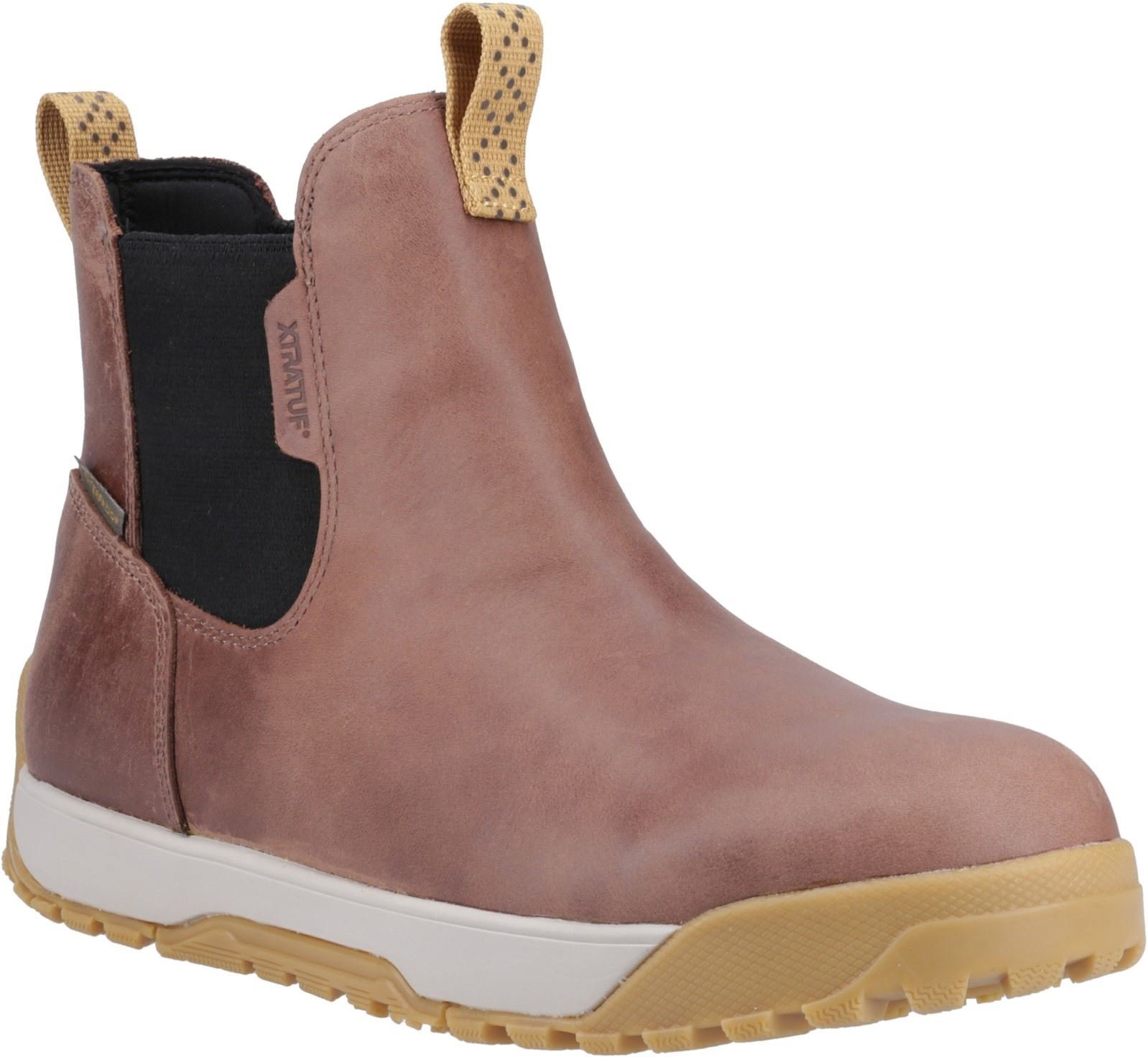 Xtratuf Knöchel Deckstiefel Leder Herren Braune Gummistiefel