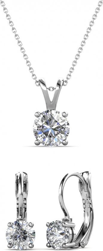 Parures Round Vernice - Argenté et Cristal