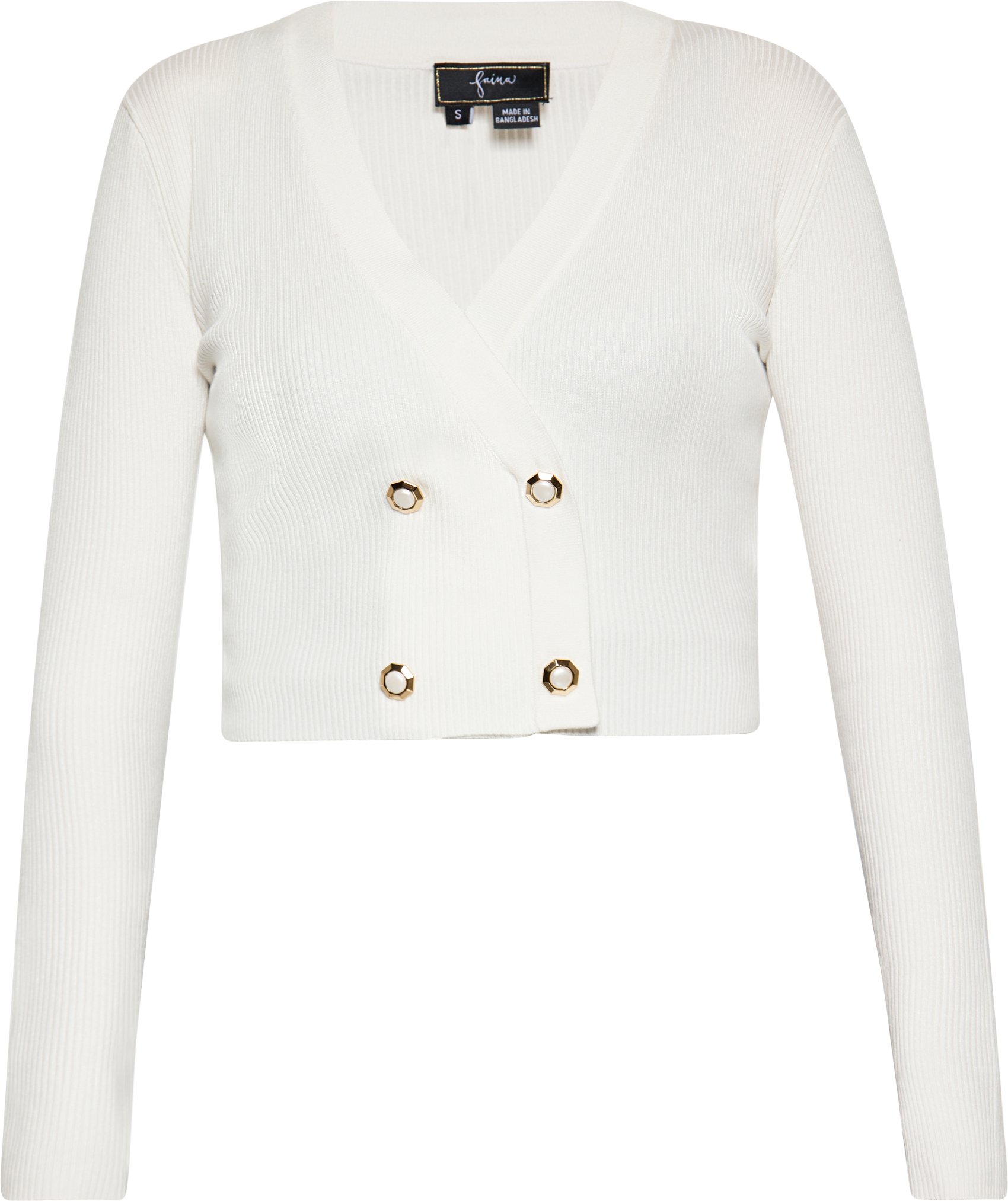 Faina Strickjacke Damen Wollweiß