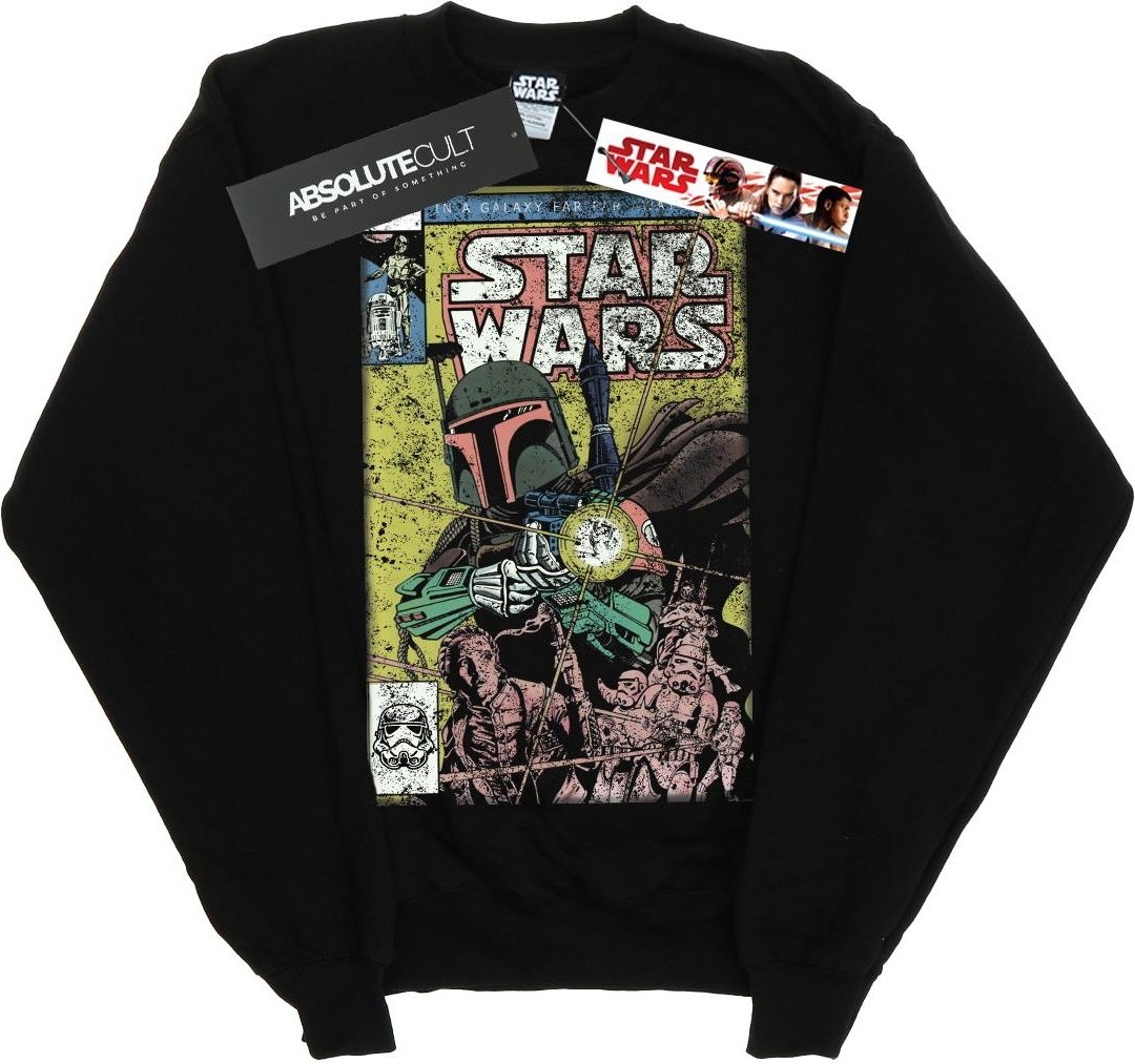 Star Wars Mens Boba Fett Comic Sweatshirt (Noir)