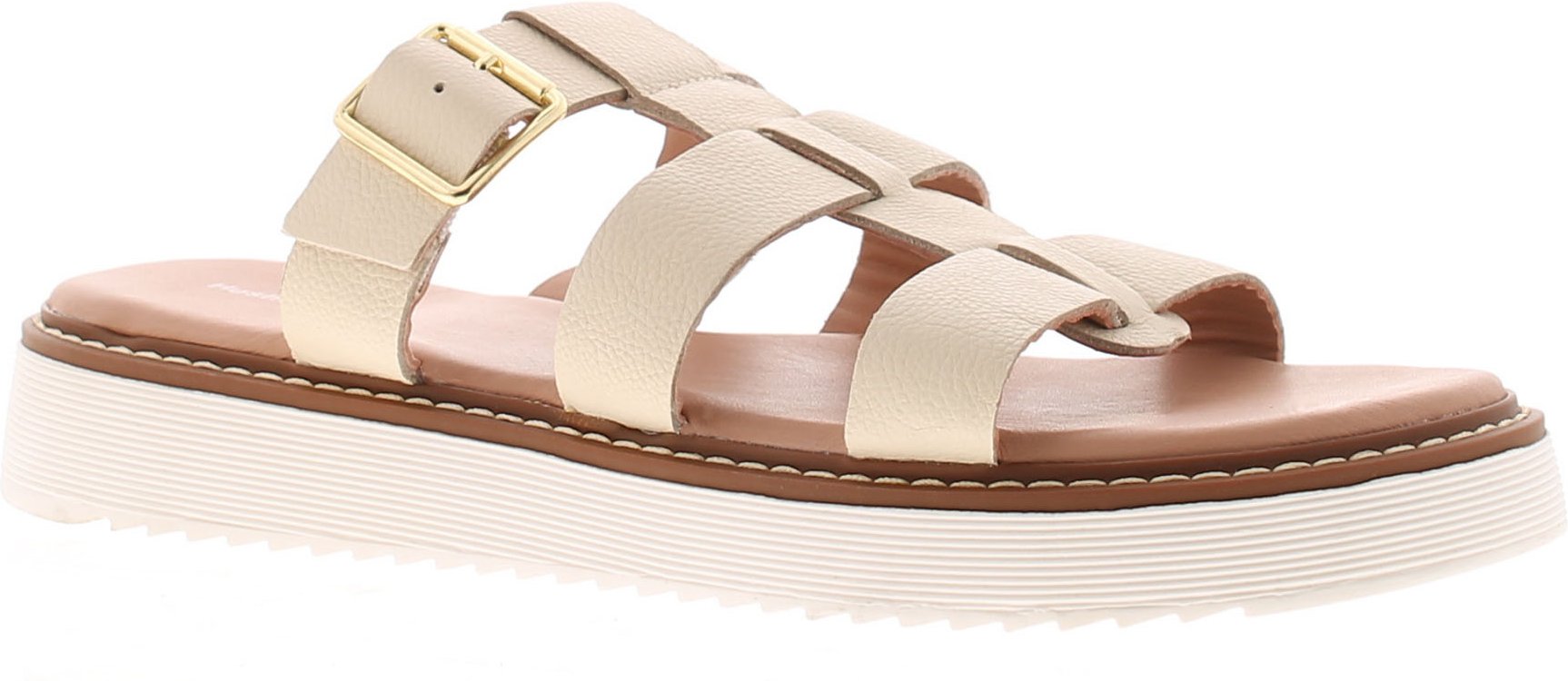 Thumbnail - Hush Puppies Damen Sandalen Celeste Slip-On Gladiator Leder Schnalle Beige