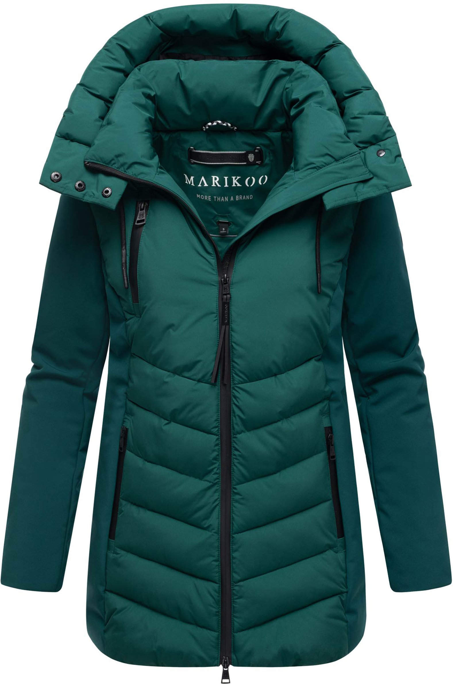 Marikoo Damen Winterjacke Tivaa XVI mit Softshell & abnehmbarer Kapuze