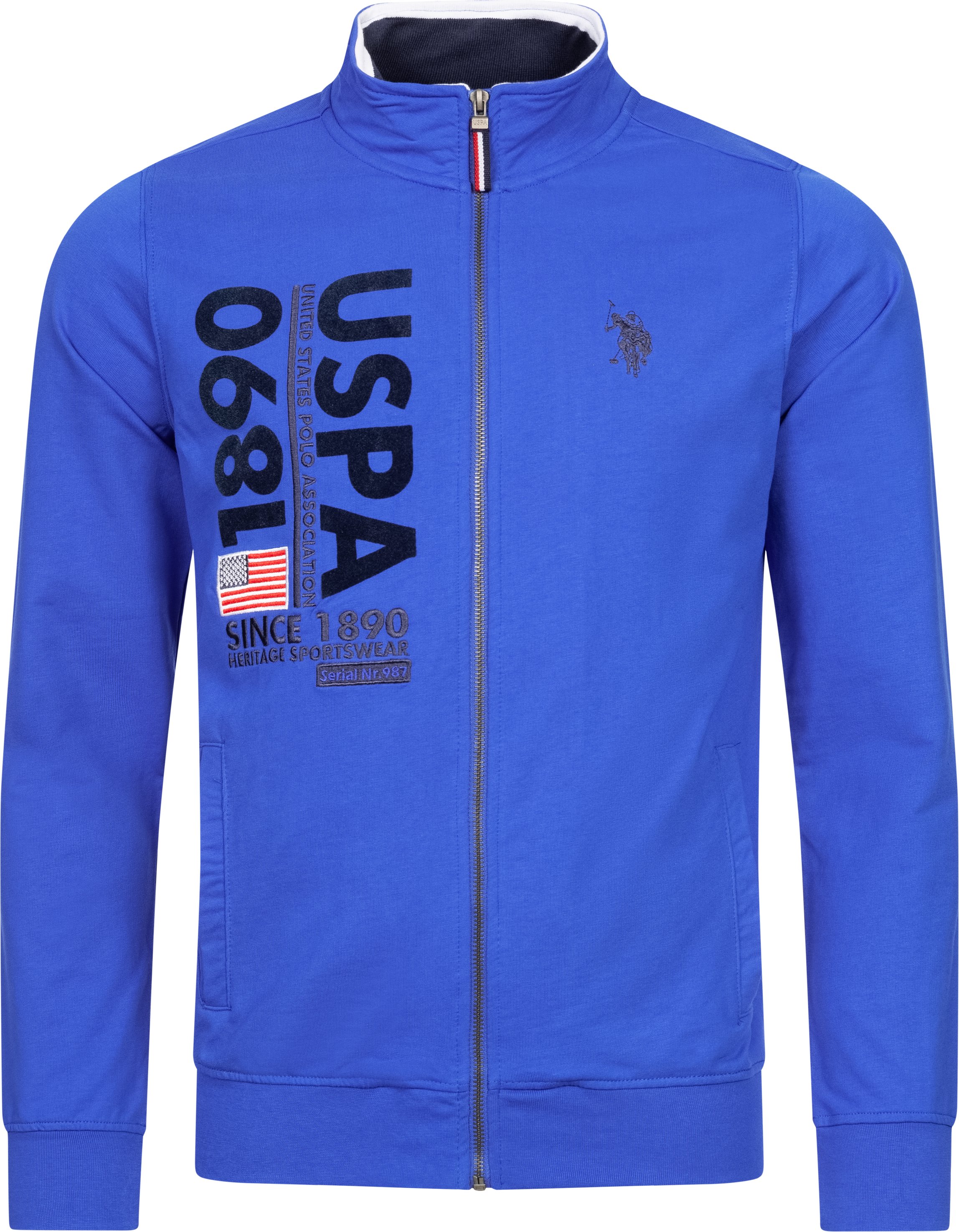 Thumbnail - U.S. Polo ASSN. Sweatjacke in Blau