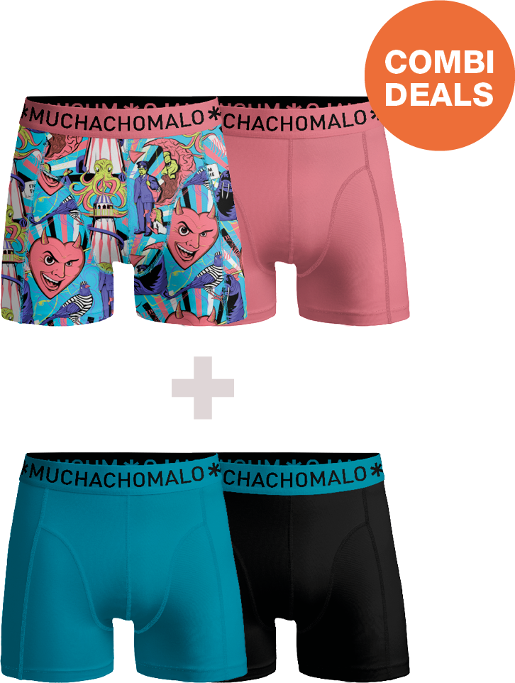 Muchachomalo Herren Boxershorts – 2+2 Stück – Herren Unterhosen
