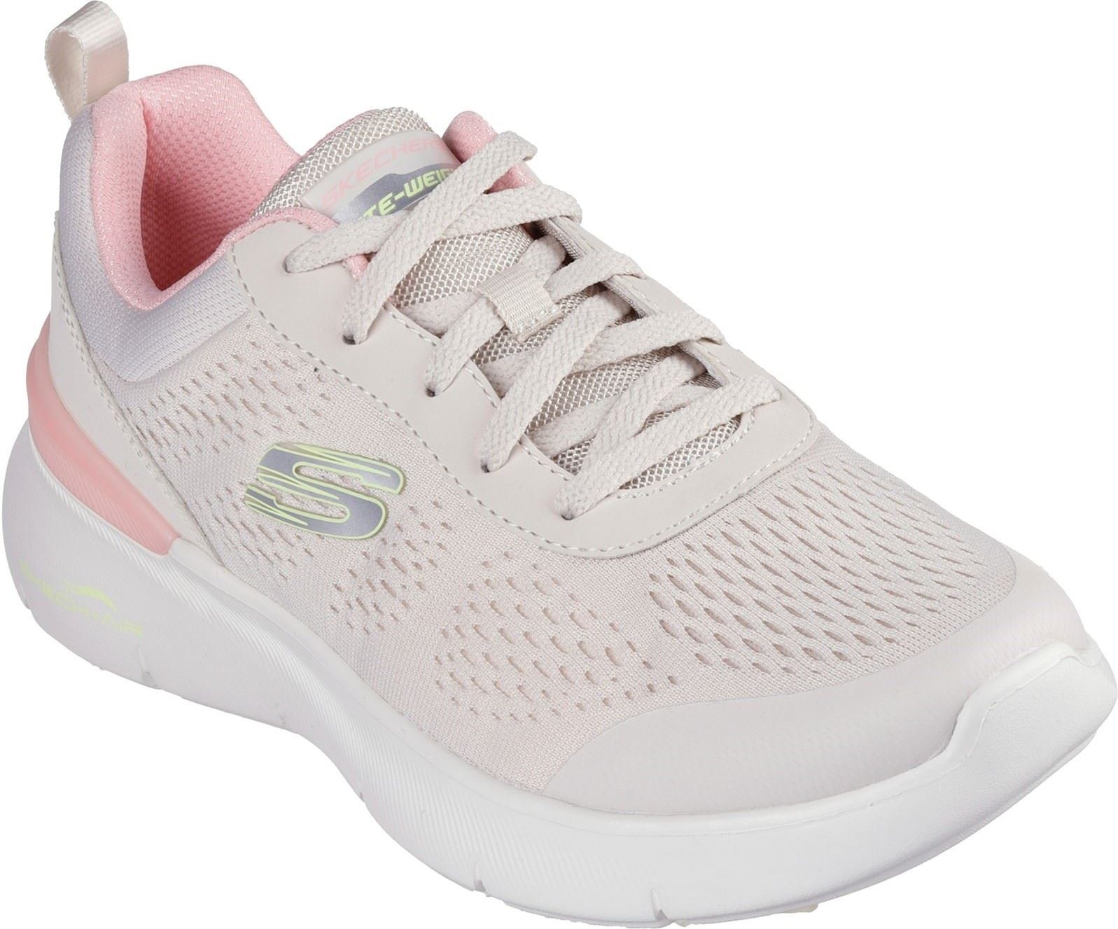 Skechers Skech-Air Dynamight 2.0 New Heights Damen Sneaker aus natürlichen/rosa Textilien