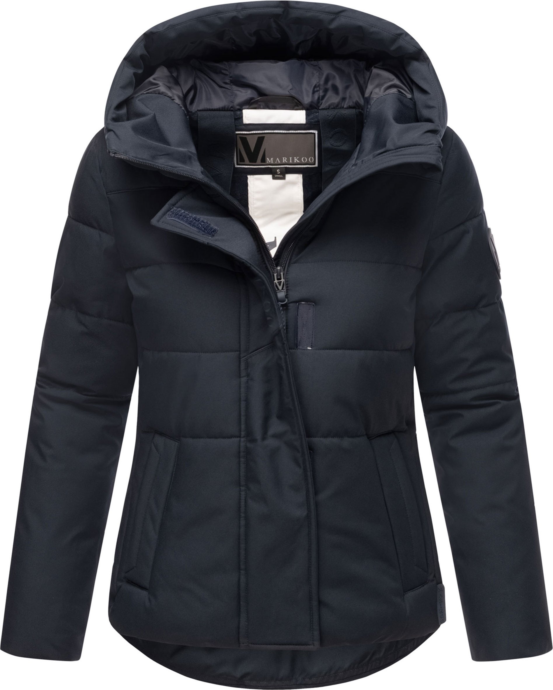 Marikoo Damen Steppjacke mit Teddy-Innenfutter & Kapuze – Elira