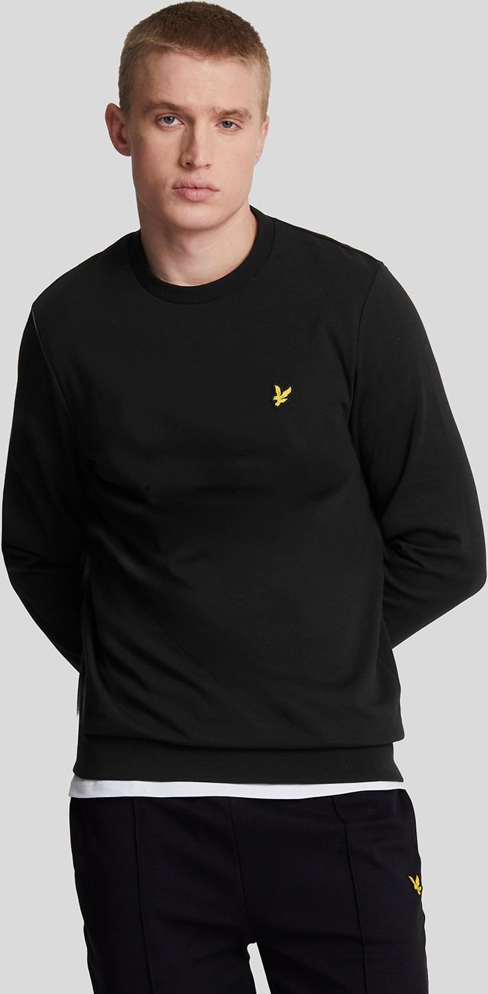 Lyle & Scott Interlock-Sweatshirt mit Rundhalsausschnitt, Schwarz