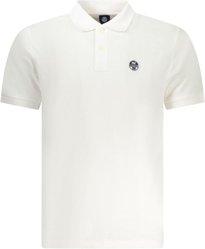 North Sails Weißes Baumwoll-Herren-Polohemd