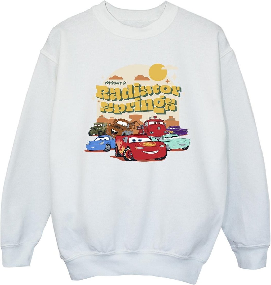 Disney - "Cars Radiator Springs Group" Sweatshirt für Mädchen (Weiß)