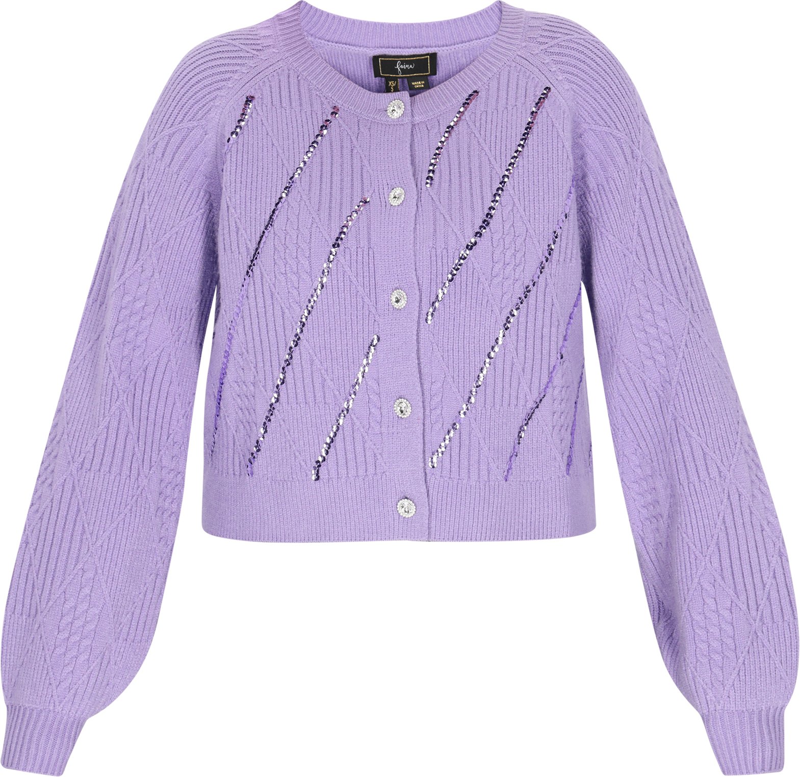 Faina Strickjacke Frauen lila