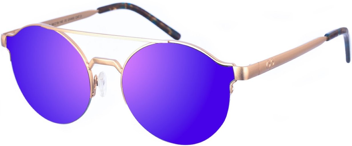 FIOROTTO Unisex-Sonnenbrille aus Metall in runder Form