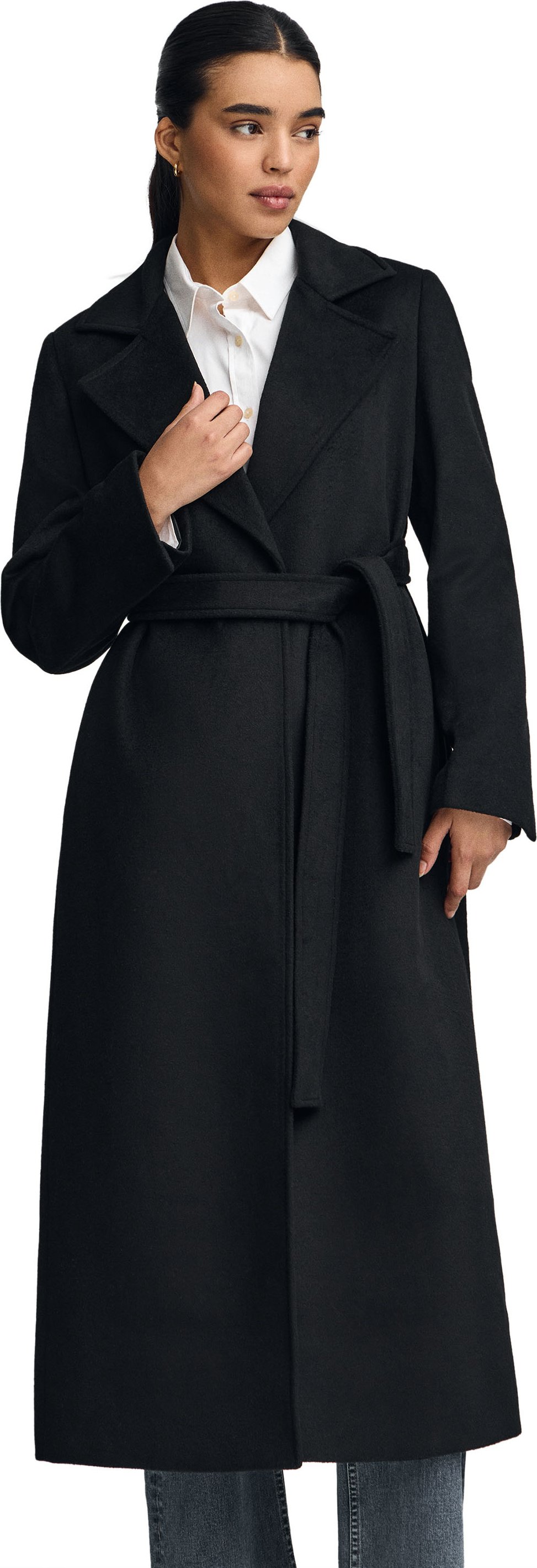 Mantel Camila schwarz mit Polo Club-Logo