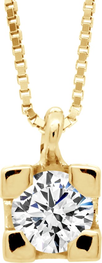 DIADEMA - Halskette mit Diamanten - venezianische Kette aus Gelbgold