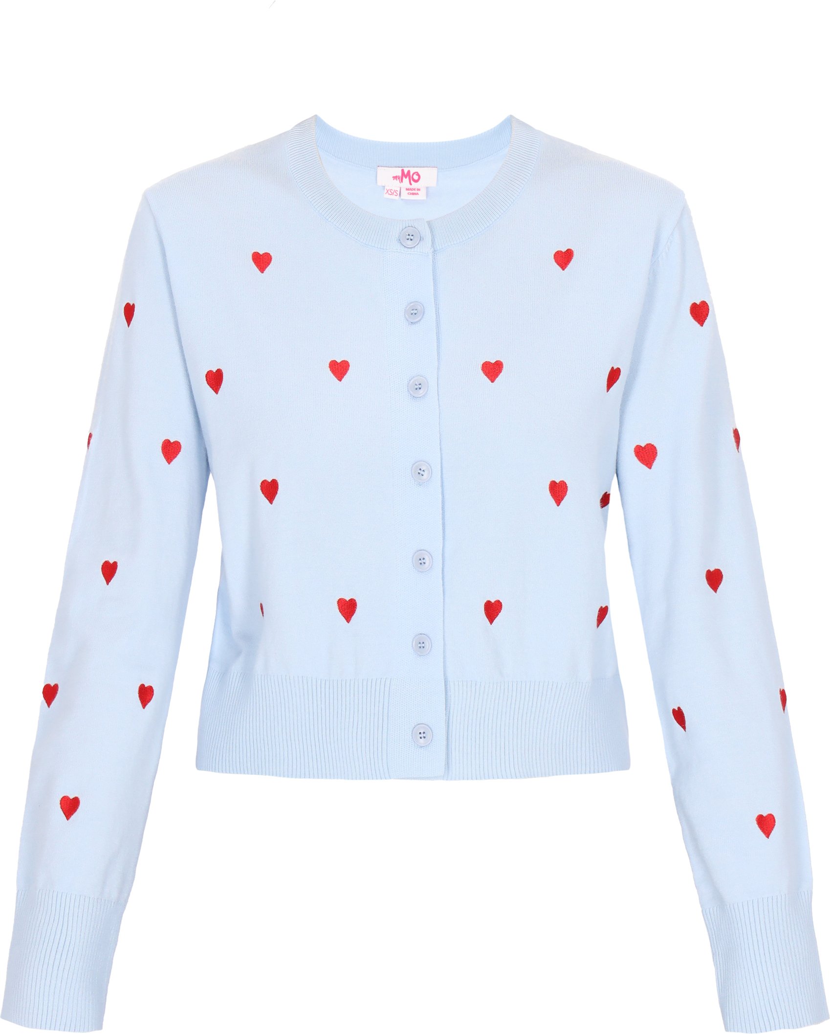 Mymo Strickjacke Frauen hellblau