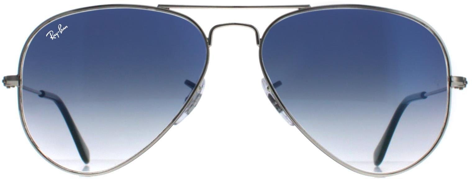 Ray-Ban Sonnenbrille Aviator 3025 003/3F Silber Hellblau Gradient 58mm