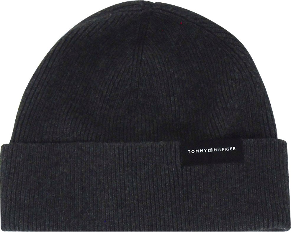 Tommy Hilfiger - Anthrazitgraue Beanie-mütze