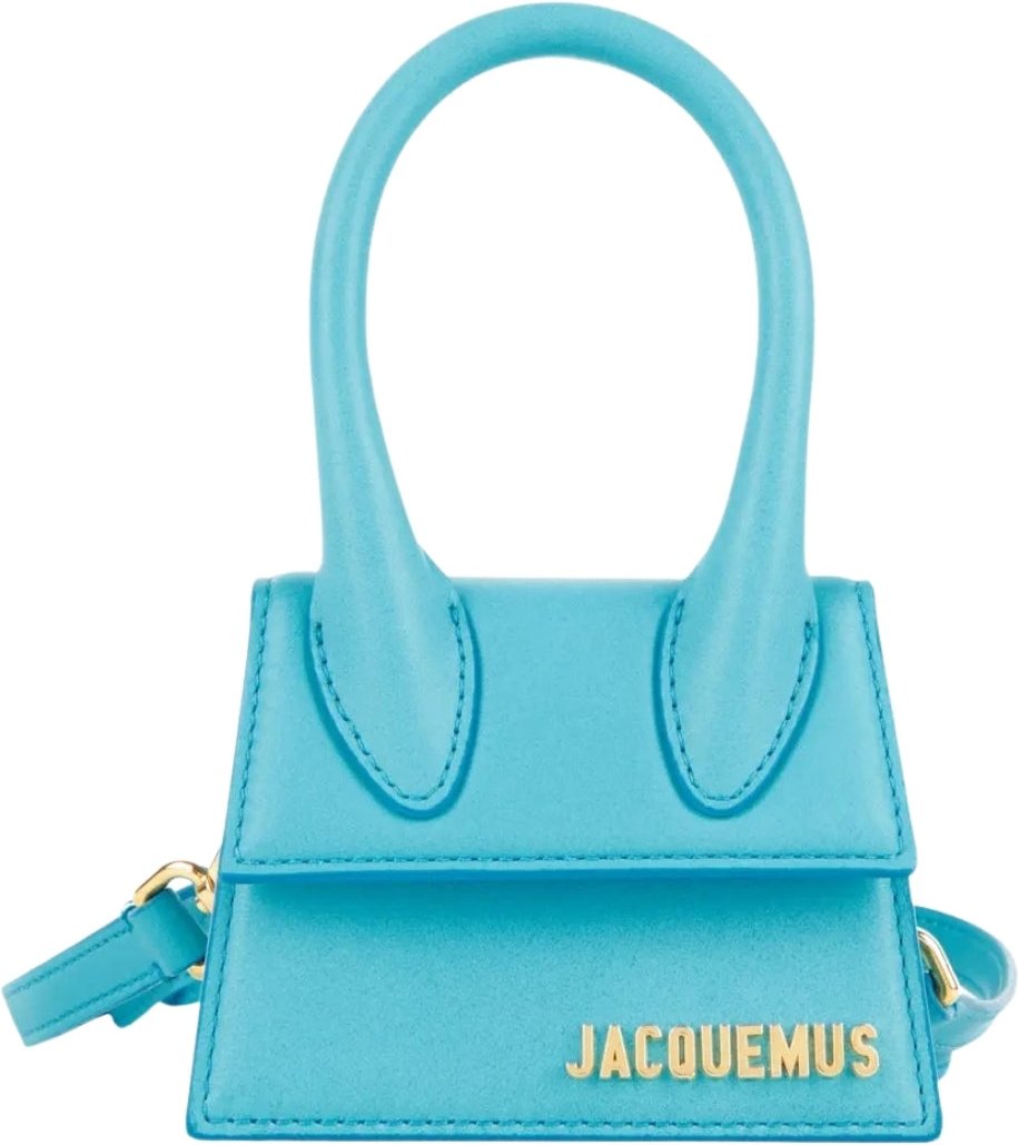 Jacquemus Le Chiquito Turkisblaue Minitasche