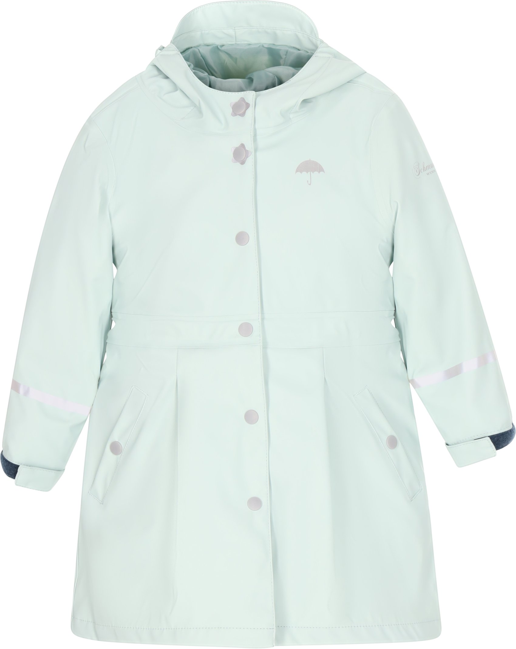 Schmuddelwedda Regenmantel aus recyceltem Polyester Mädchen Pastellminze