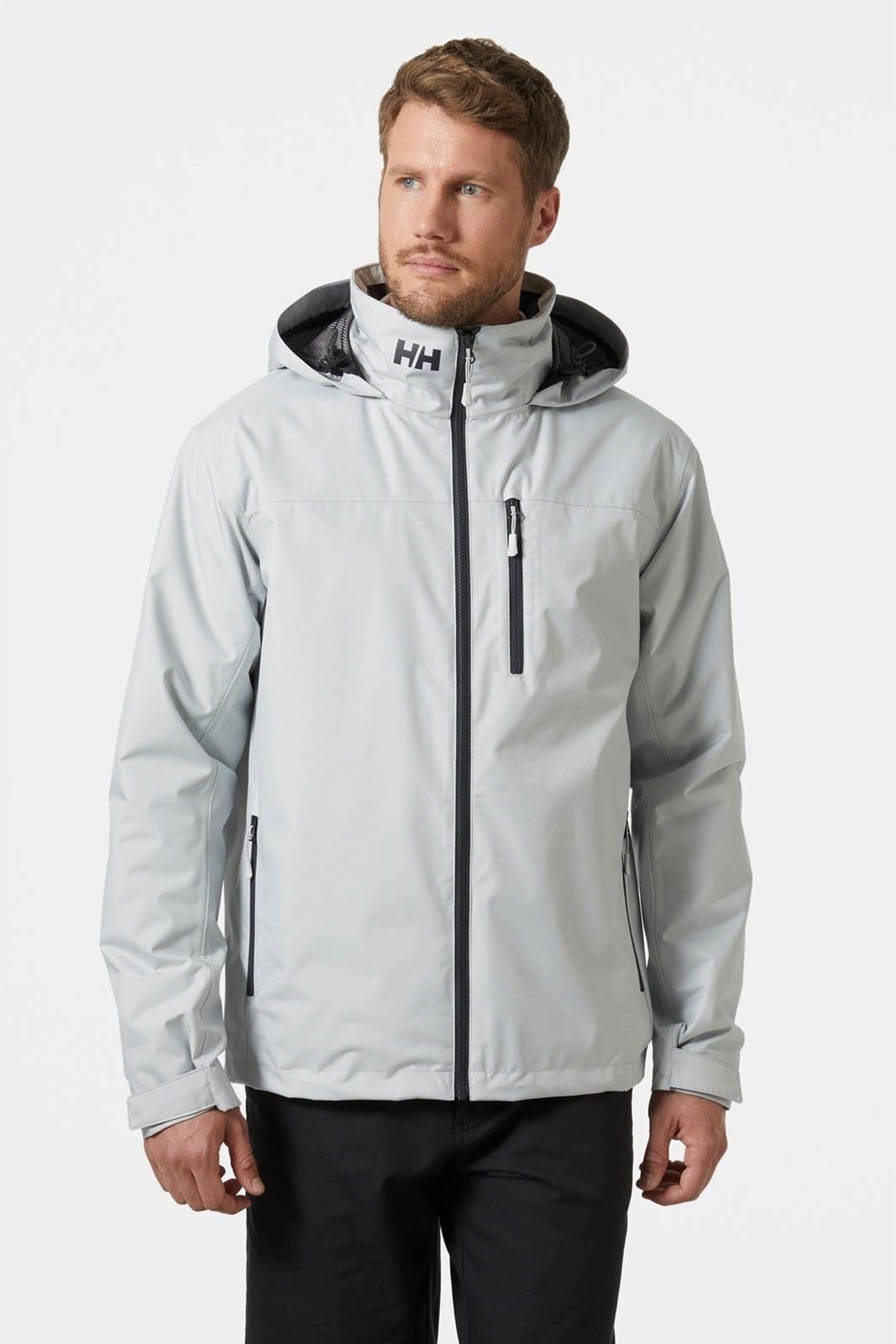 Helly Hansen Sport Crew Kapuzen-Midlayer Segeln 2.1 Herren Graue Segeljacke