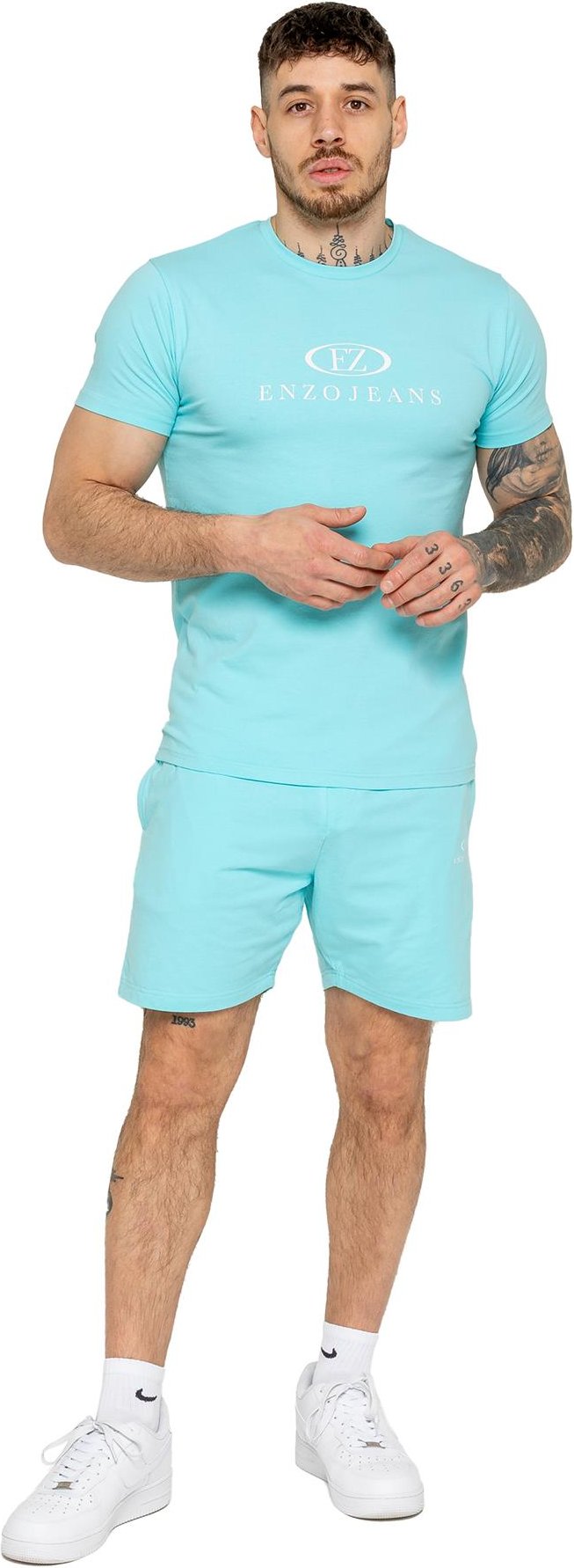 Enzo | Mens Gym T-Shirt & Shorts Trainingsanzug Set