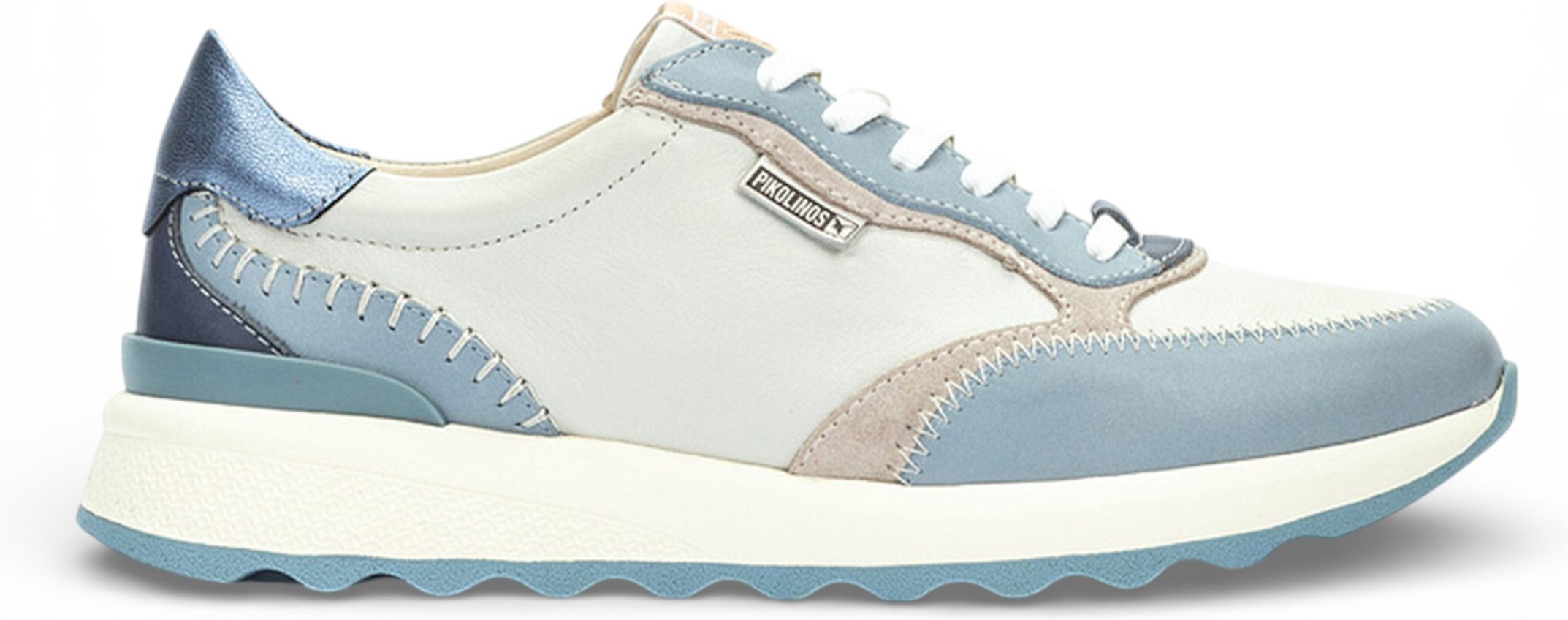 Pikolinos Damen-Sneaker aus Leder mit Schnürung, Denimblau - Arrecife