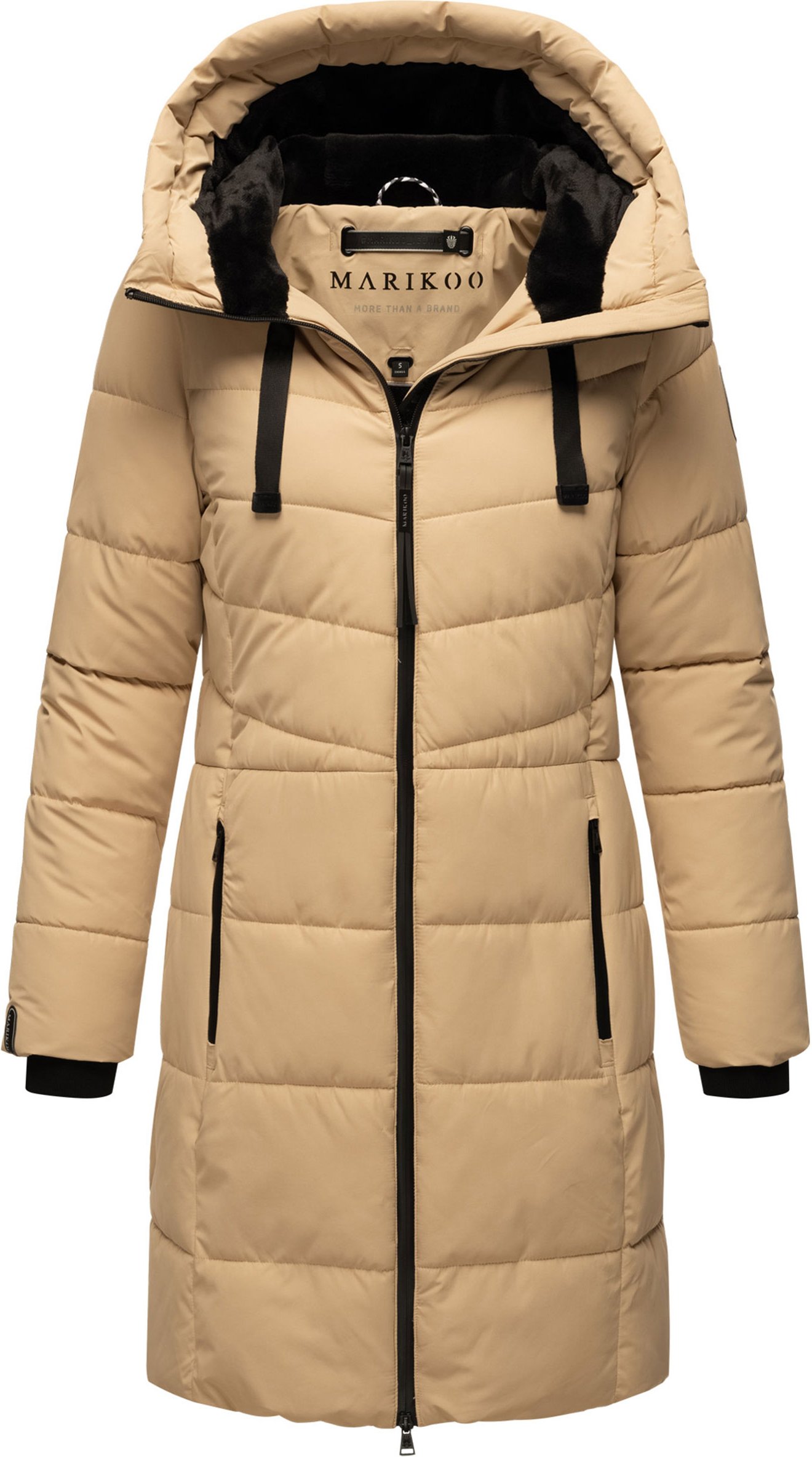 Marikoo Damen Winterjacke Natsukoo – warm, mit Teddyfell & Kapuze