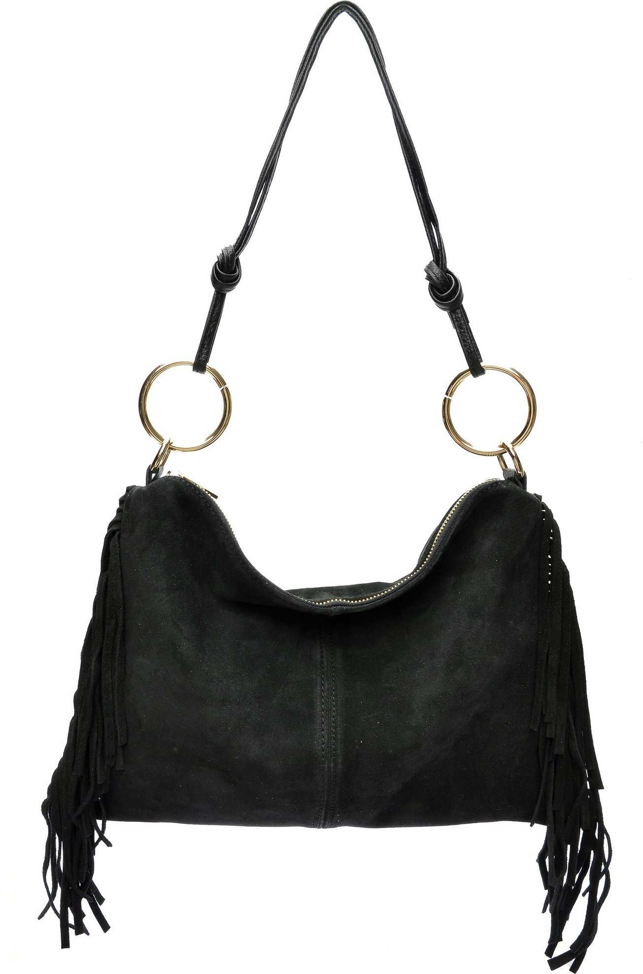 Isabella Rhea Schwarz Rindsledertasche