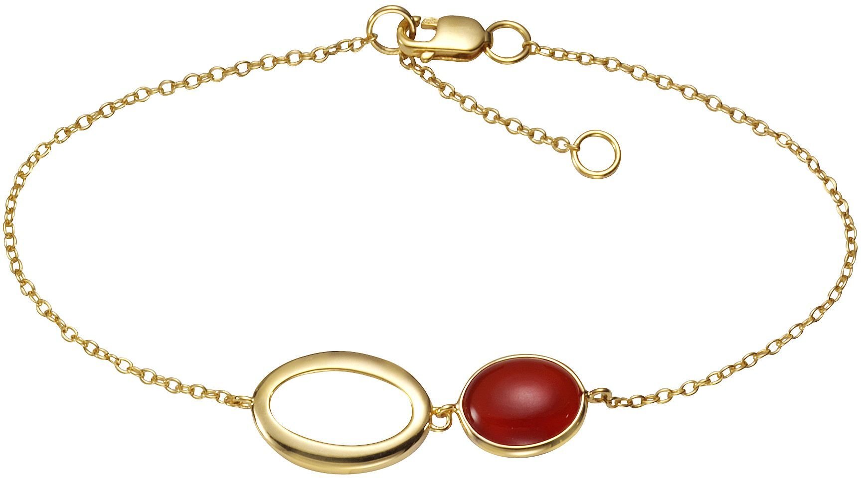 Jamelli Armschmuck 925 Silber vergoldet mit Carneol