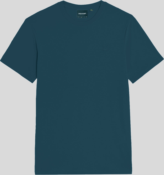 Lyle & Scott Baumwoll-T-Shirt mit Rundhalsausschnitt – Blau