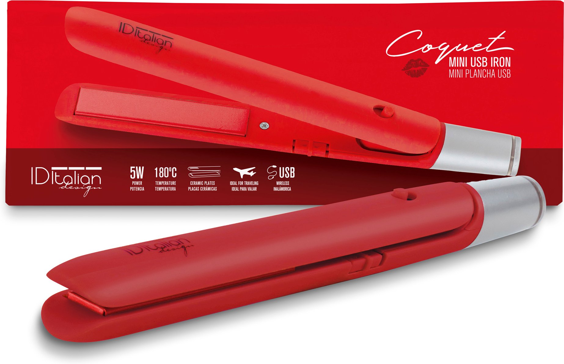 Mini-USB Coquete Roter Haarglätter