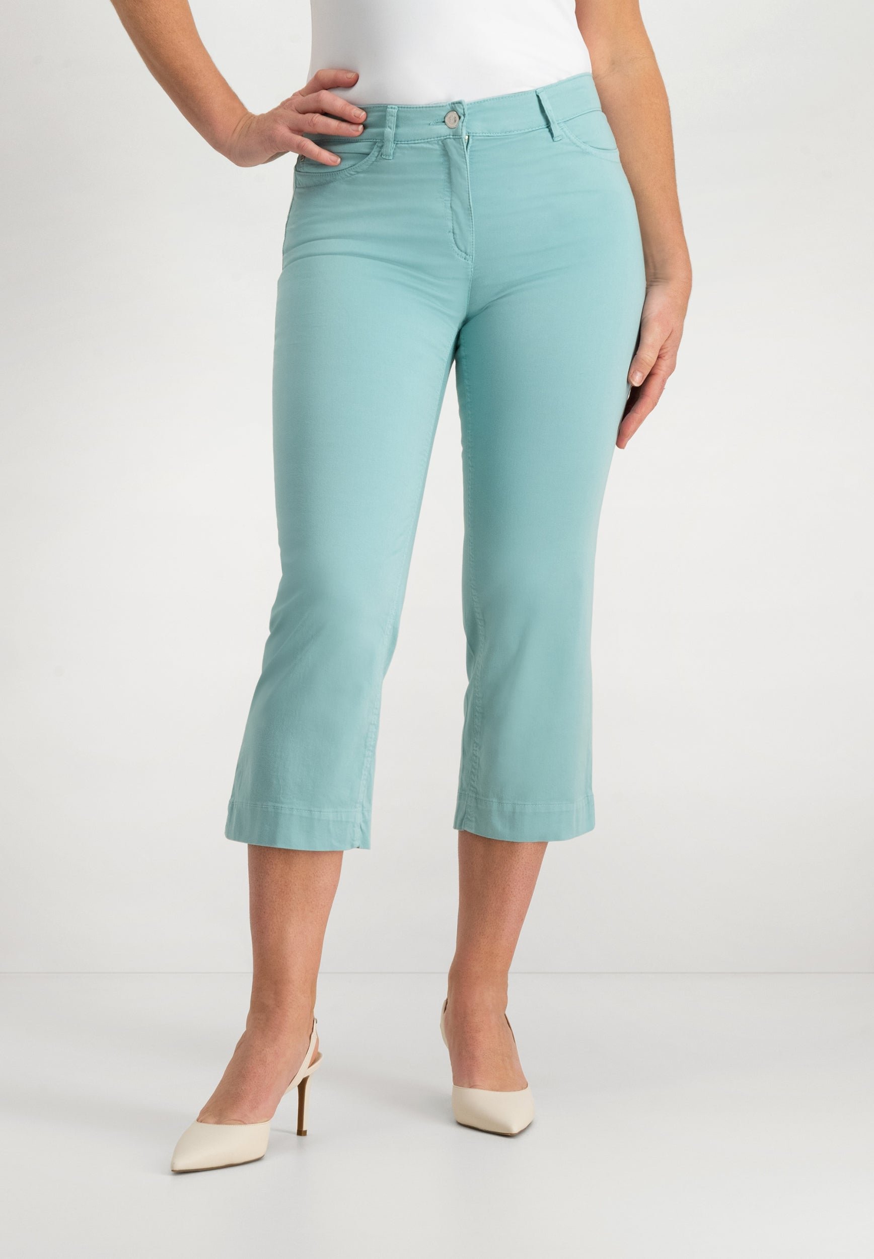 Kora Cropped-Hosen | Hellgrau Aqua