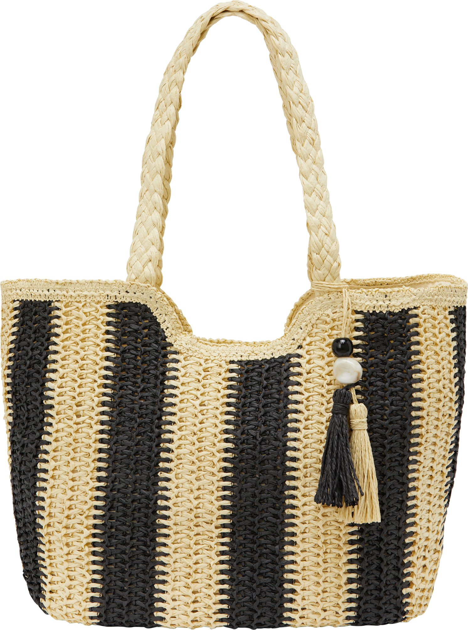 usha Umhängetasche Umhängetasche Frauen schwarz-beige