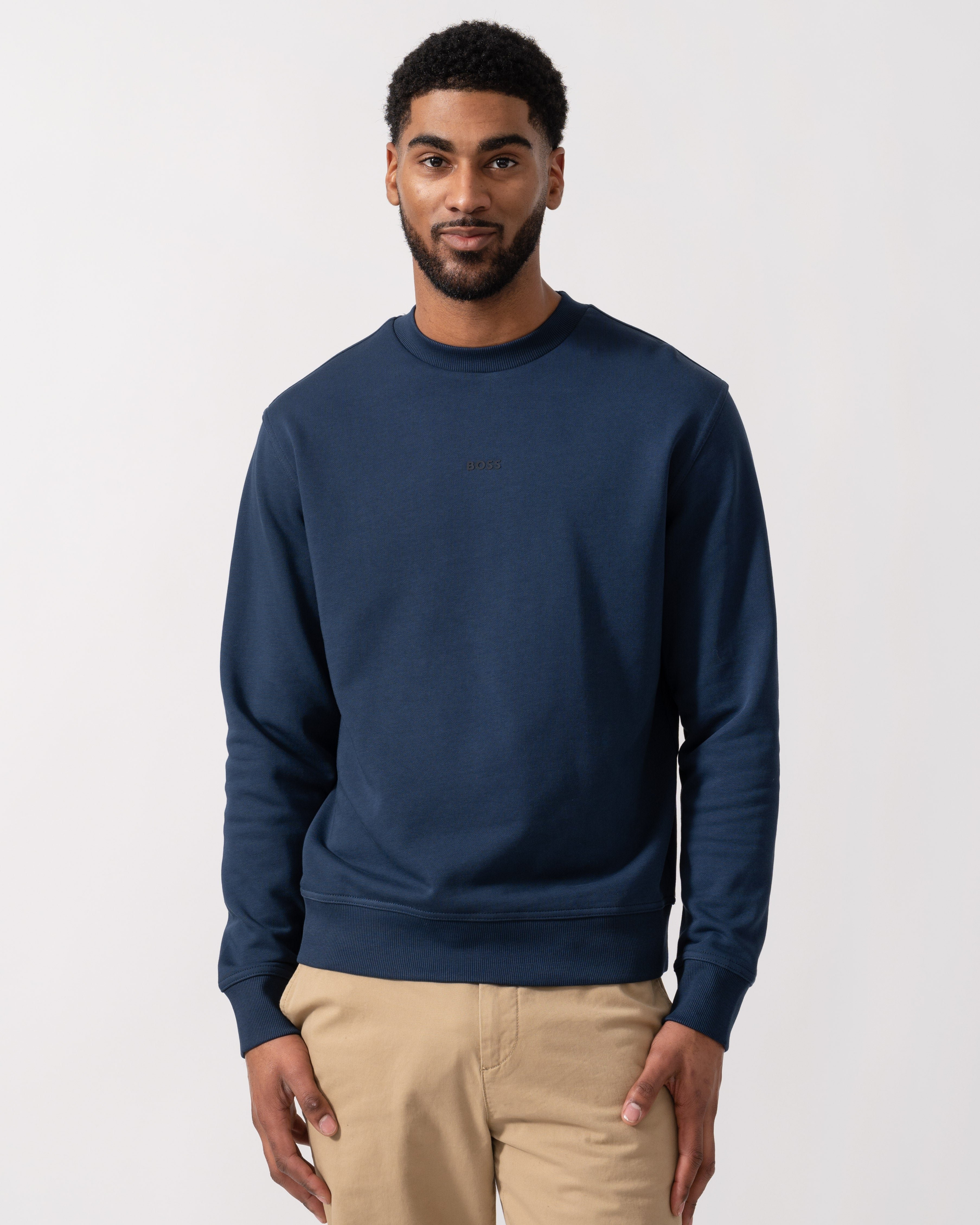 Thumbnail - WeSmall Crew Sweatshirt in Dunkelblau